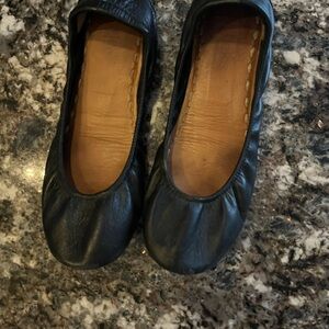 Tieks Black Leather Ballet Flats